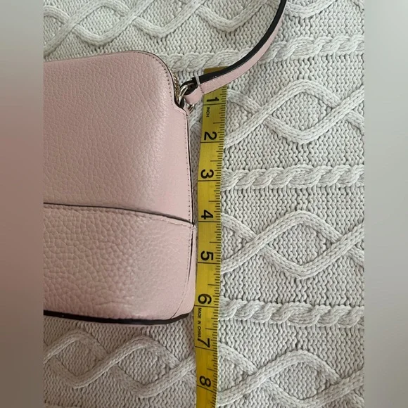 New! Kate Spade Blush Pink Crossbody Bag Zipper Top with Measurements - Picture 12 of 14